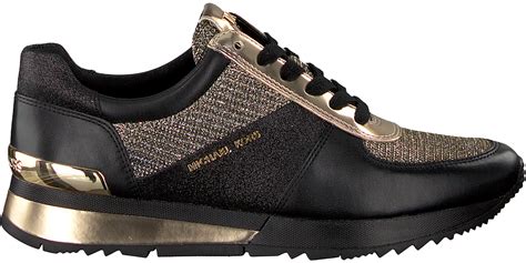 michael kors black allie wrap trainer sneakers size 8.5|Michael Kors Allie Wrap Trainer Black Glitter Sneaker .